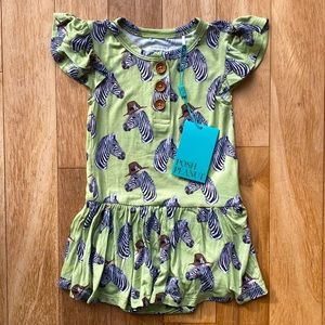 Posh Peanut Zebra Dress. Size 18-24 months.